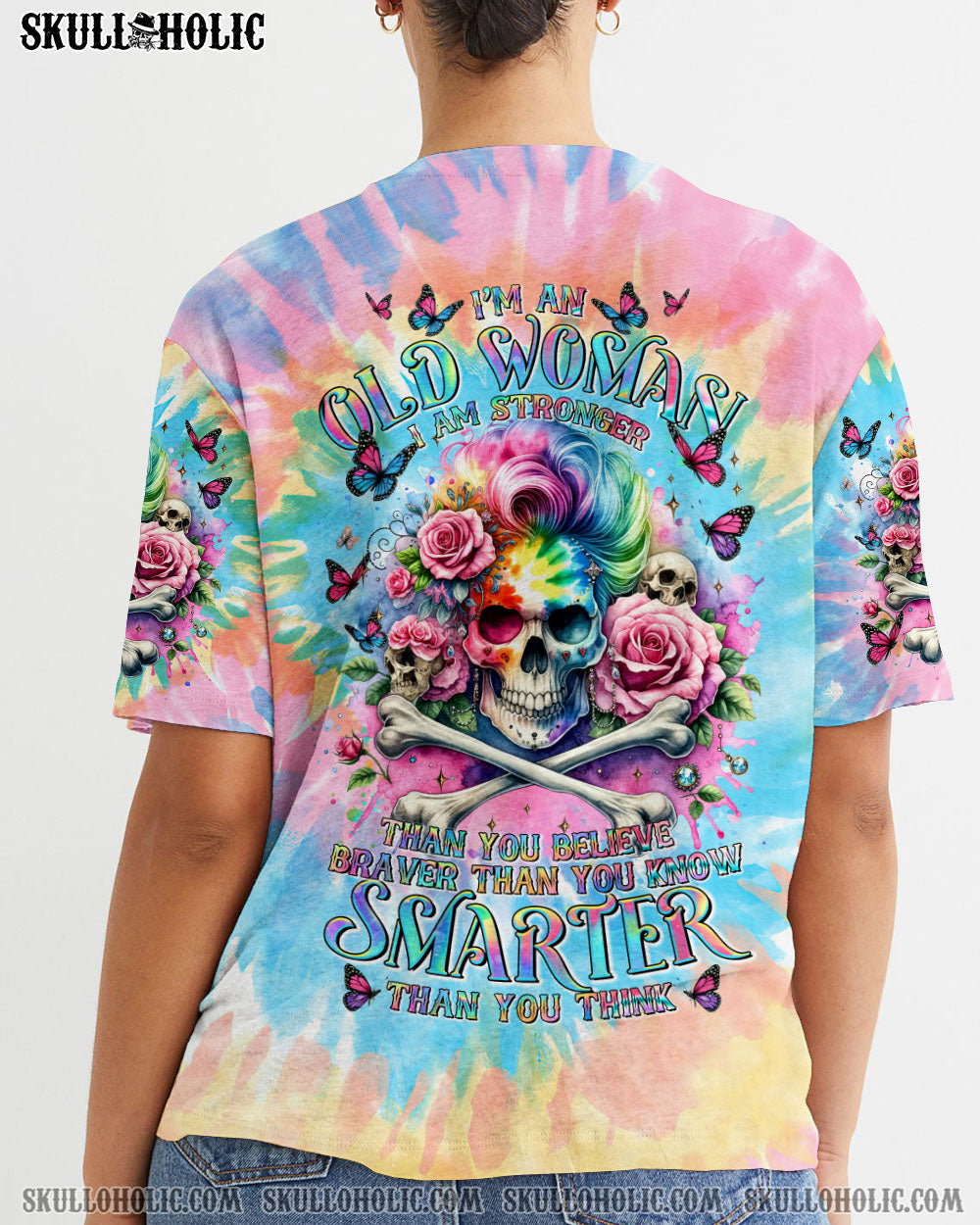 BLISSCORNERS ASSUMING I WAS LIKE MOST GIRLS SKULL MESSY BUN ALL OVER PRINT