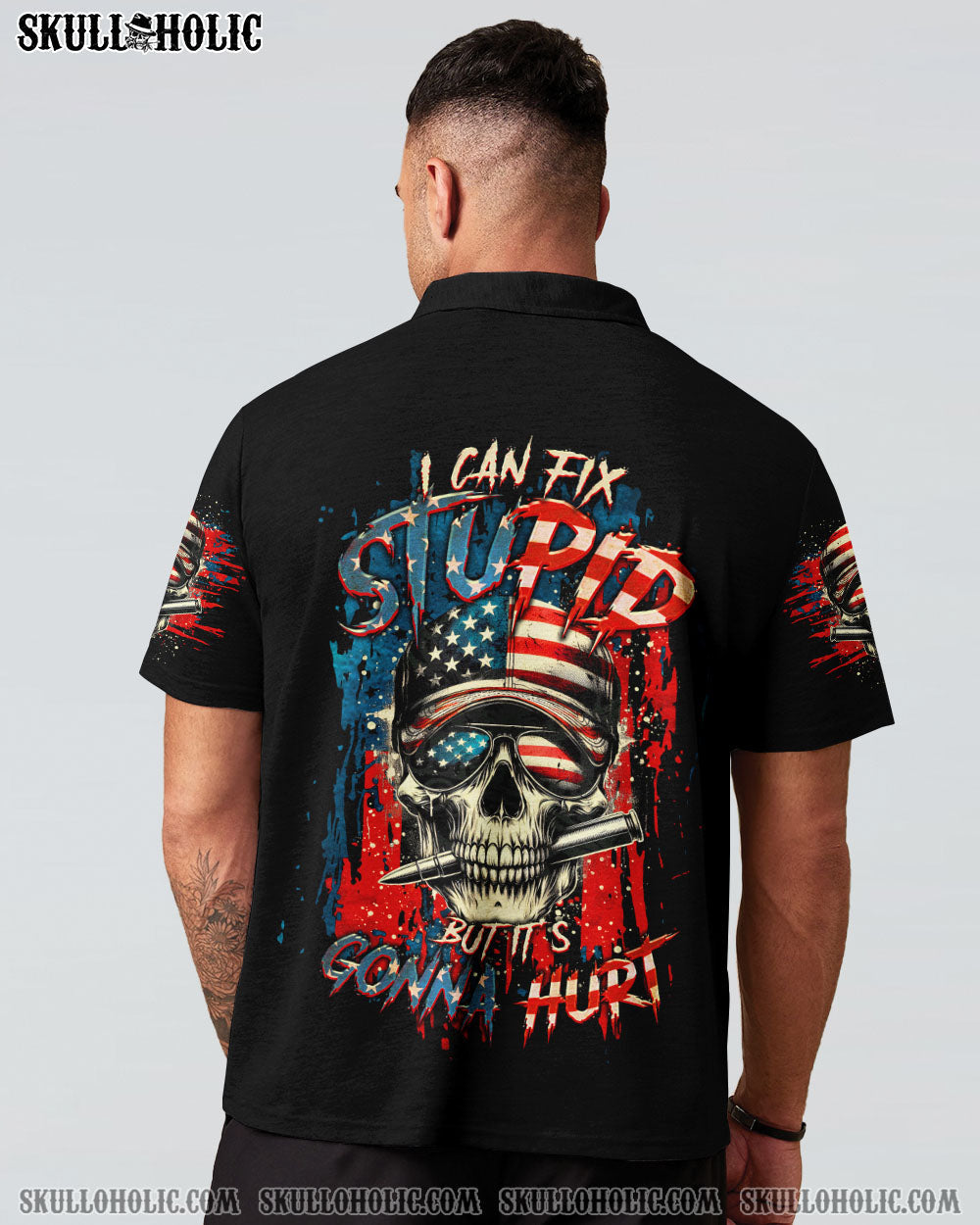 BLISSCORNERS I CAN FIX STUPID BUT IT'S GONNA HURT SKULL ALL OVER PRINT