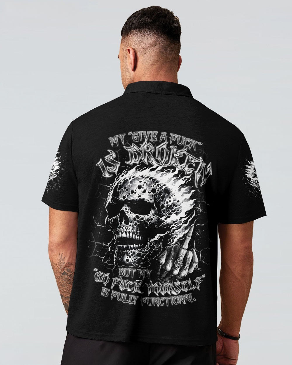BLISSCORNERS MY GIVE A F IS BROKEN SKULL FIRE ALL OVER PRINT