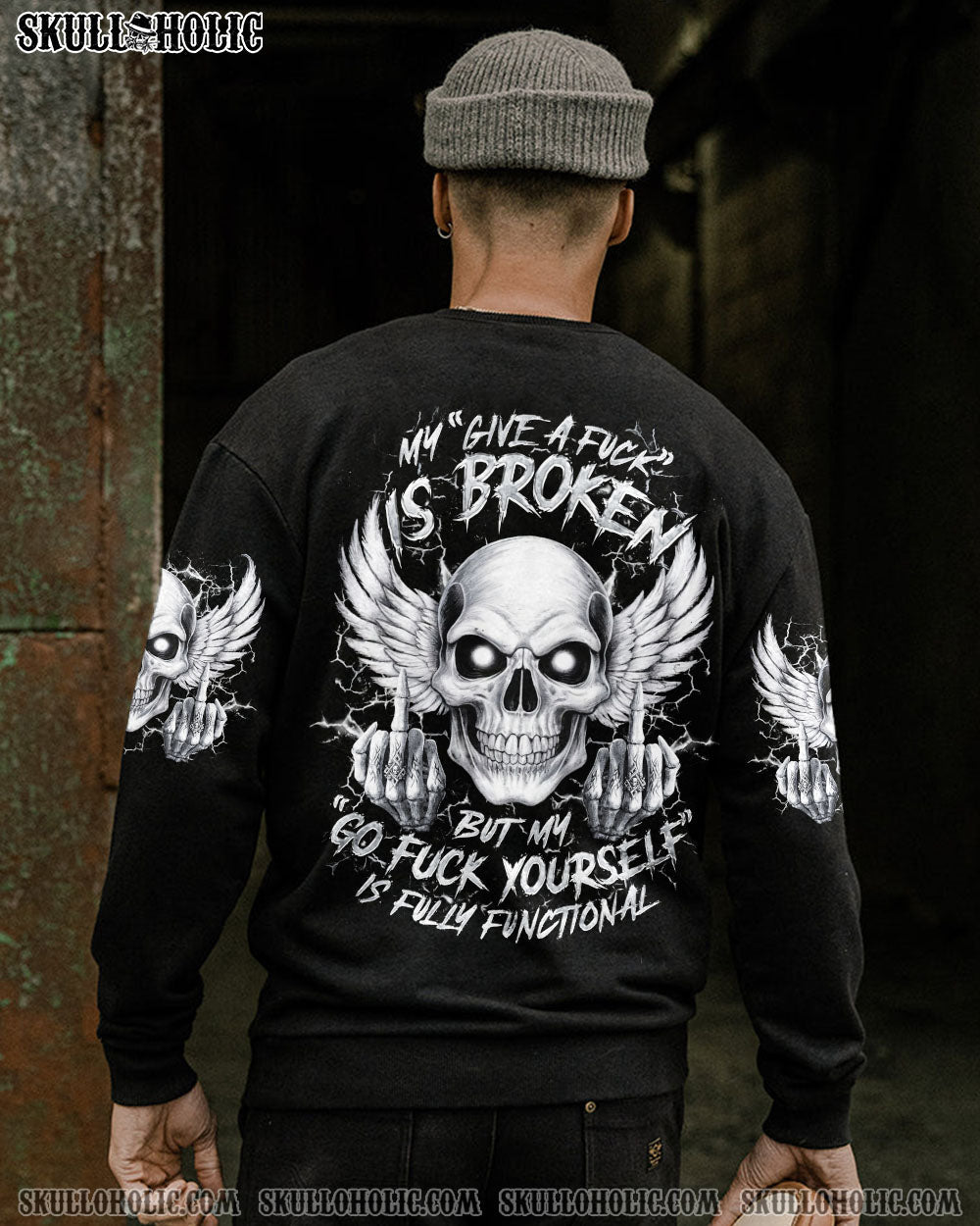 BLISSCORNERS MY GIVE A F IS BROKEN SKULL ALL OVER PRINT