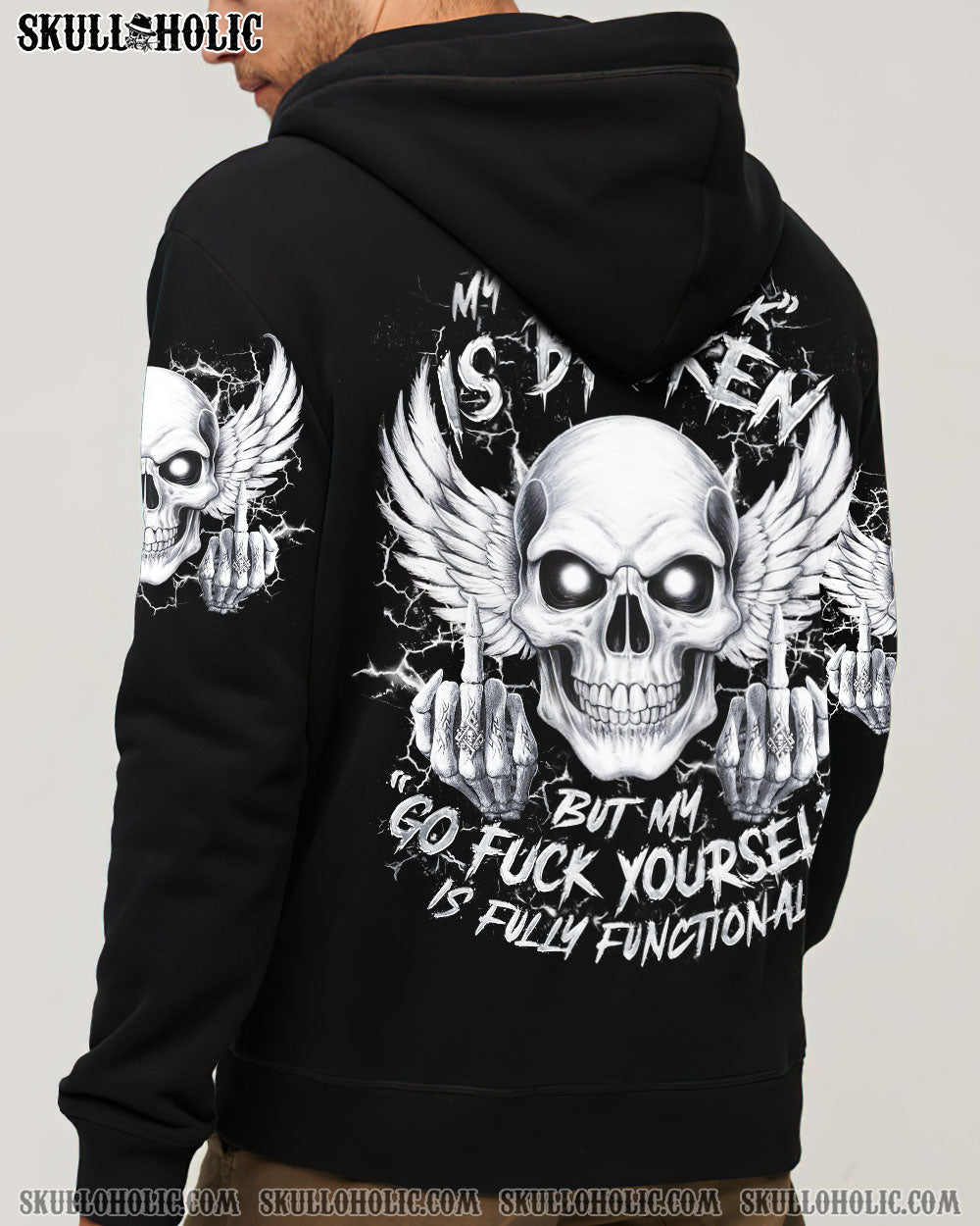 BLISSCORNERS MY GIVE A F IS BROKEN SKULL ALL OVER PRINT