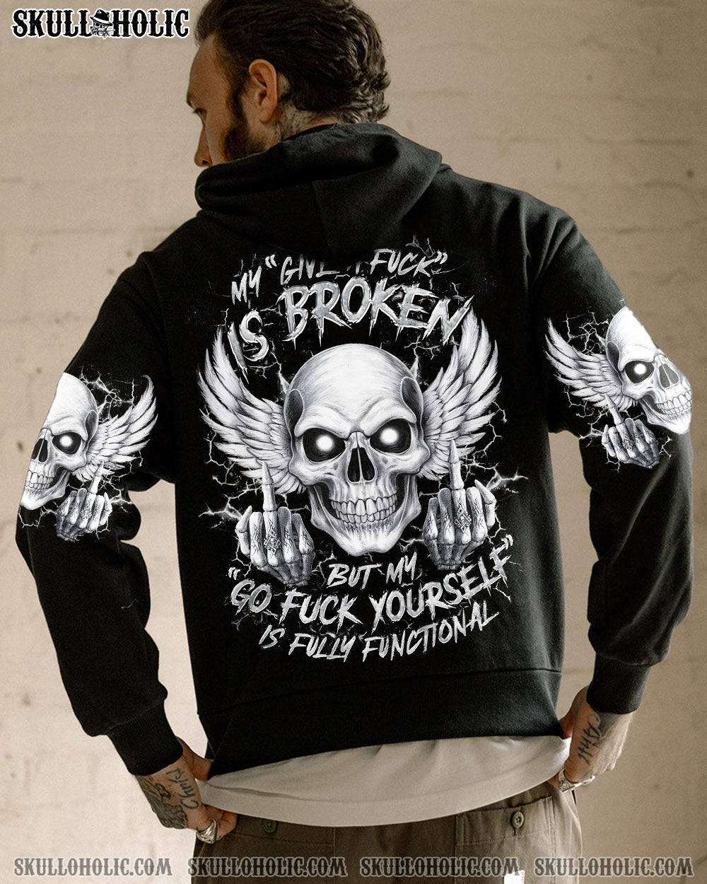 BLISSCORNERS MY GIVE A F IS BROKEN SKULL ALL OVER PRINT