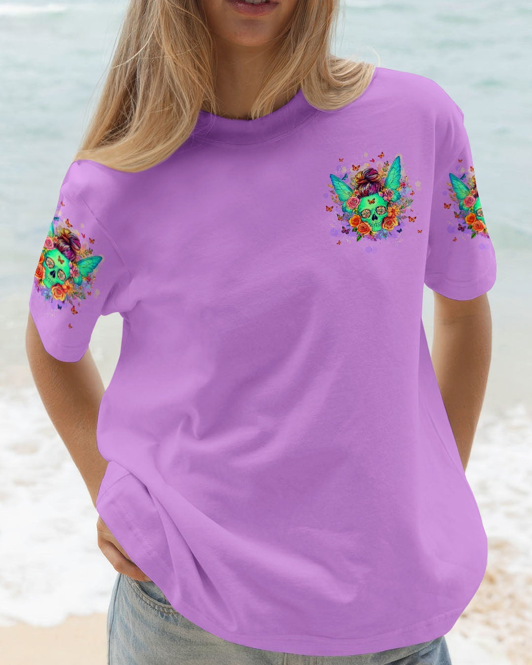BLISSCORNERS KARMA FAIRY SKULL MESSY BUN ALL OVER PRINT