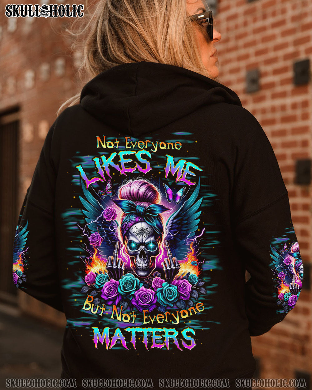 BLISSCORNERS THE GOOD GIRL IN ME MESSY BUN ALL OVER PRINT