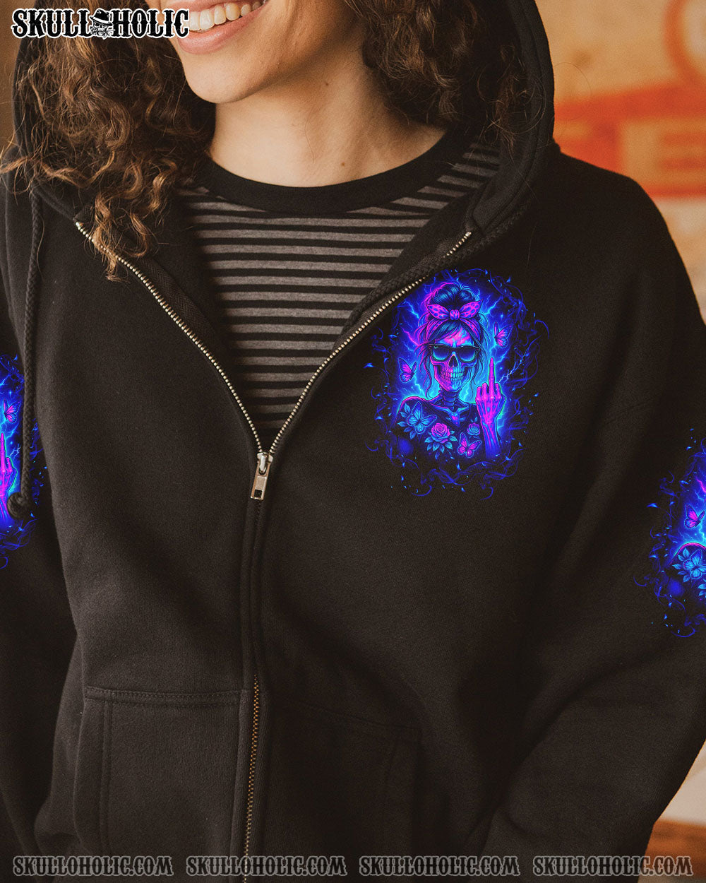 BLISSCORNERS YOU COULDN'T HANDLE ME MESSY BUN ALL OVER PRINT