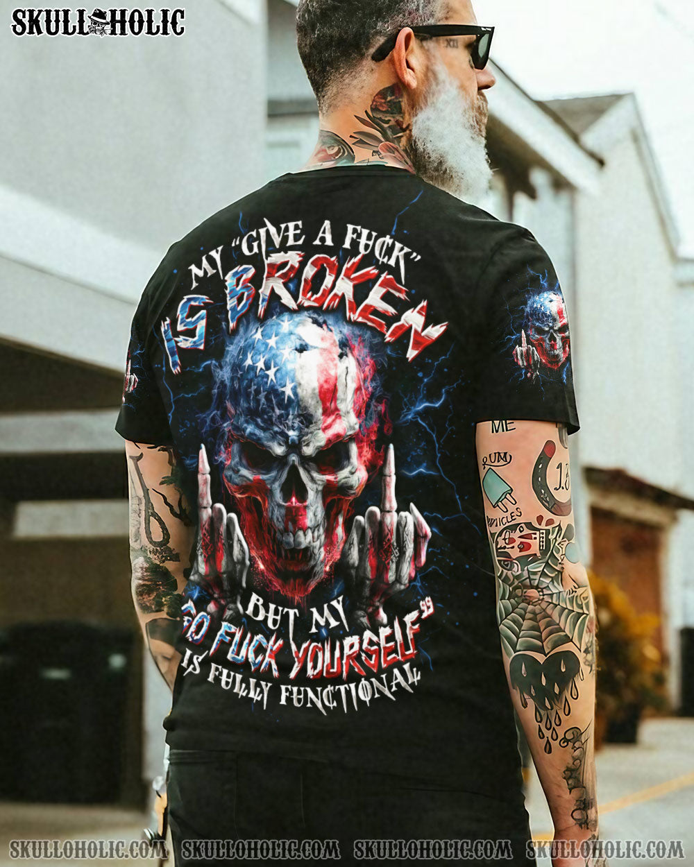 BLISSCORNERS MY GIVE A F IS BROKEN SKULL ALL OVER PRINT