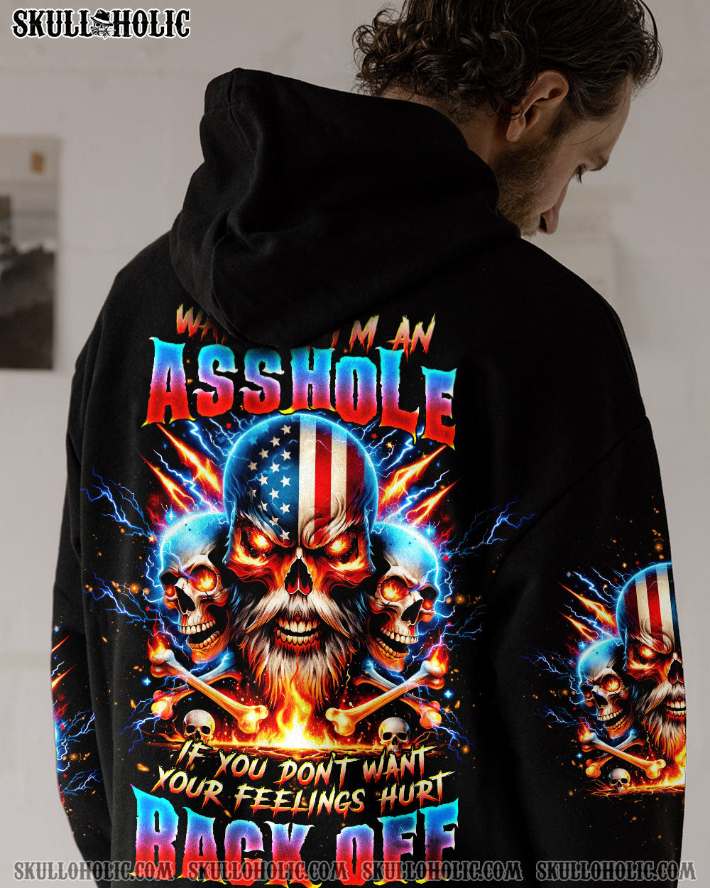 BLISSCORNERS WARNING I'M AN A OLD SKULL ALL OVER PRINT