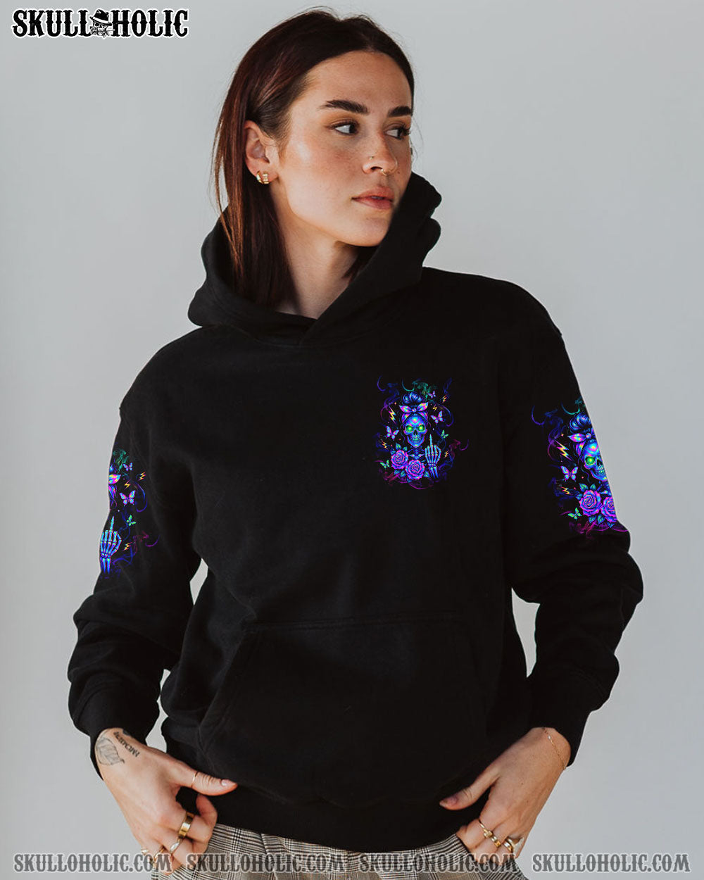 BLISSCORNERS YOU COULDN'T HANDLE ME MESSY BUN ALL OVER PRINT