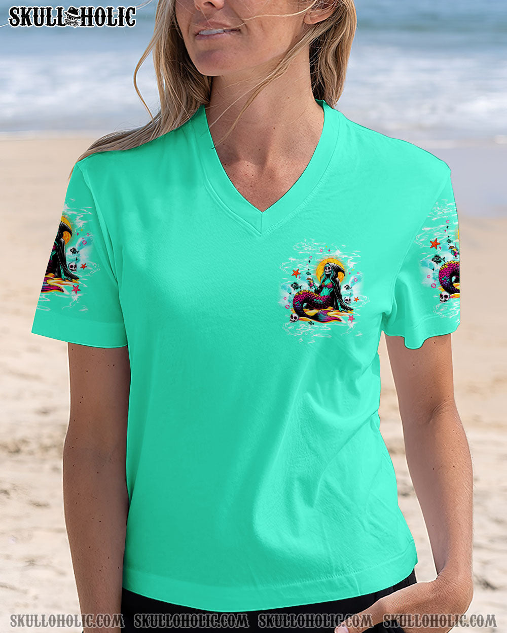 BLISSCORNERS STAY SALTY SKELETON MERMAID ALL OVER PRINT