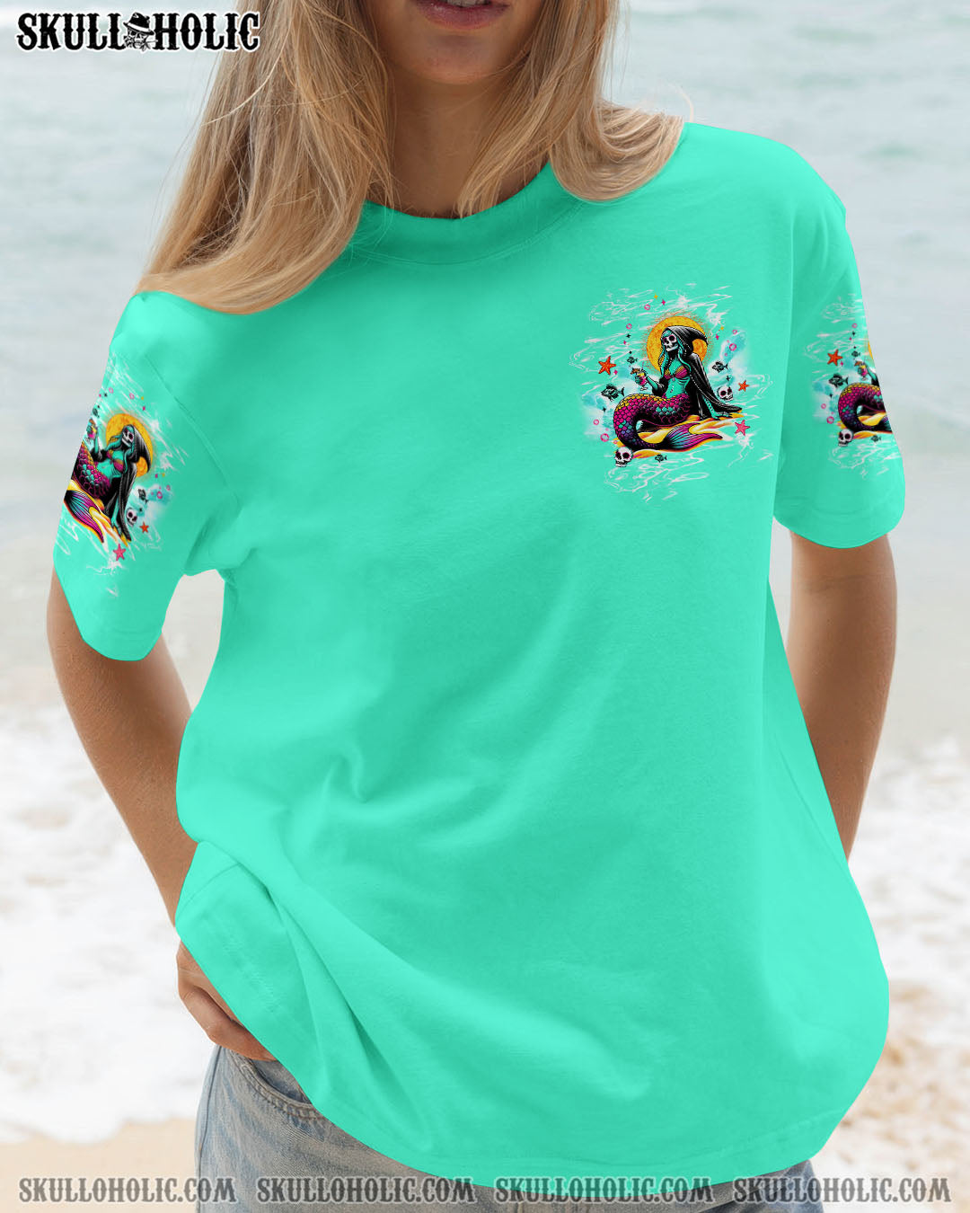 BLISSCORNERS STAY SALTY SKELETON MERMAID ALL OVER PRINT