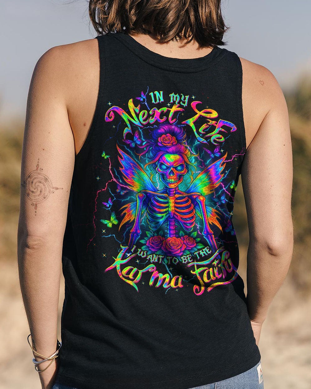 BLISSCORNERS I DO WHAT I WANT MESSY BUN SKULL ALL OVER PRINT