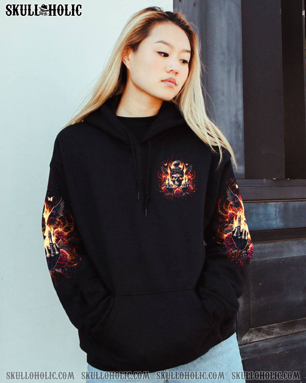 BLISSCORNERS YES I'M A B BUT NOT YOURS MESSY BUN SKULL TIE DYE ALL OVER PRINT