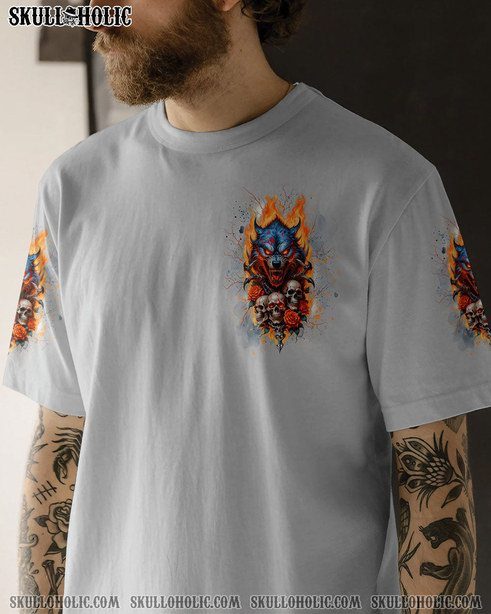 BLISSCORNERS YOUR FIRST MISTAKE WOLF SKULL ALL OVER PRINT