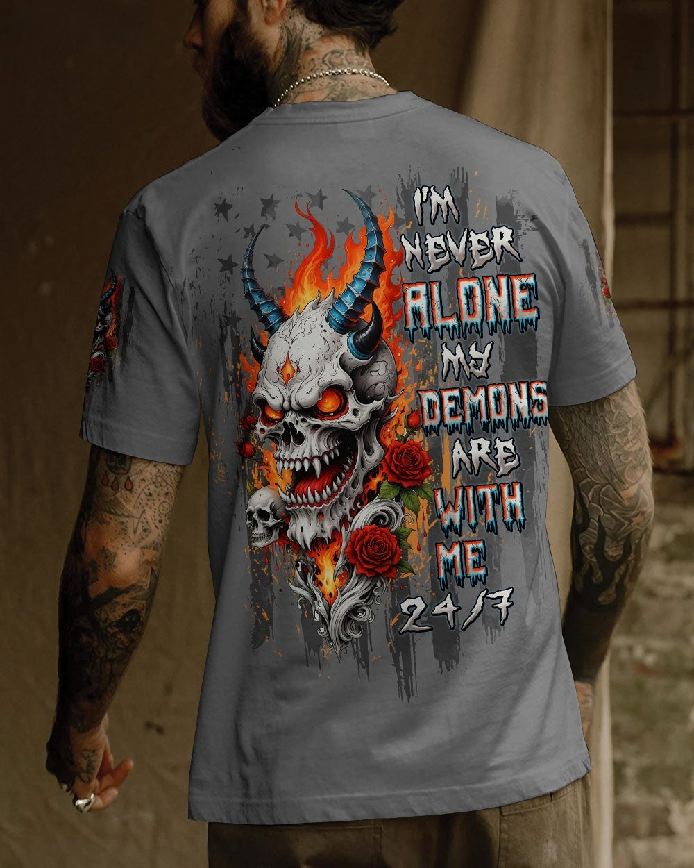 BLISSCORNERS I'M NEVER ALONE SKULL ALL OVER PRINT