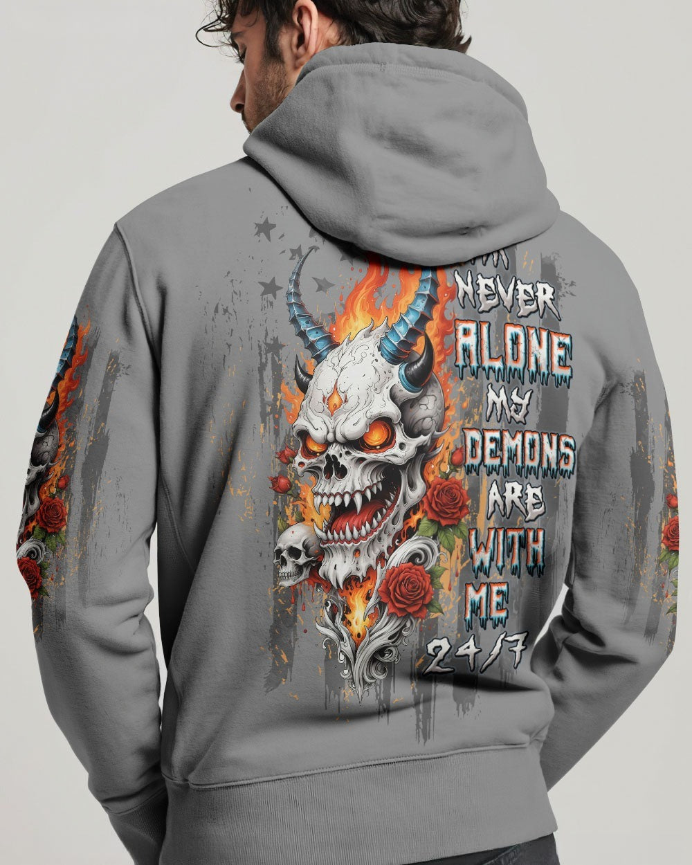 BLISSCORNERS I'M NEVER ALONE SKULL ALL OVER PRINT