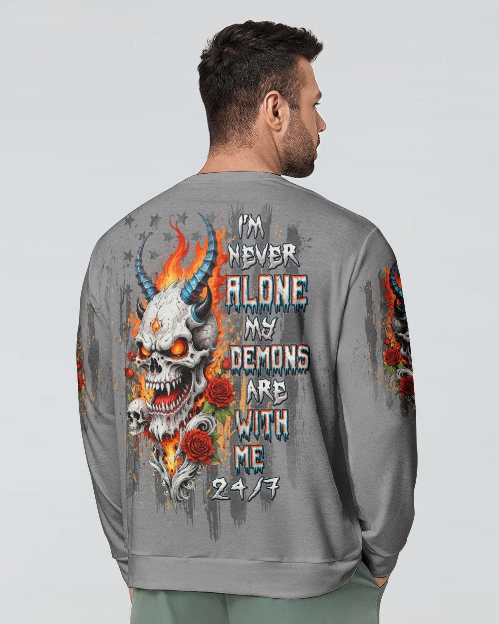 BLISSCORNERS I'M NEVER ALONE SKULL ALL OVER PRINT