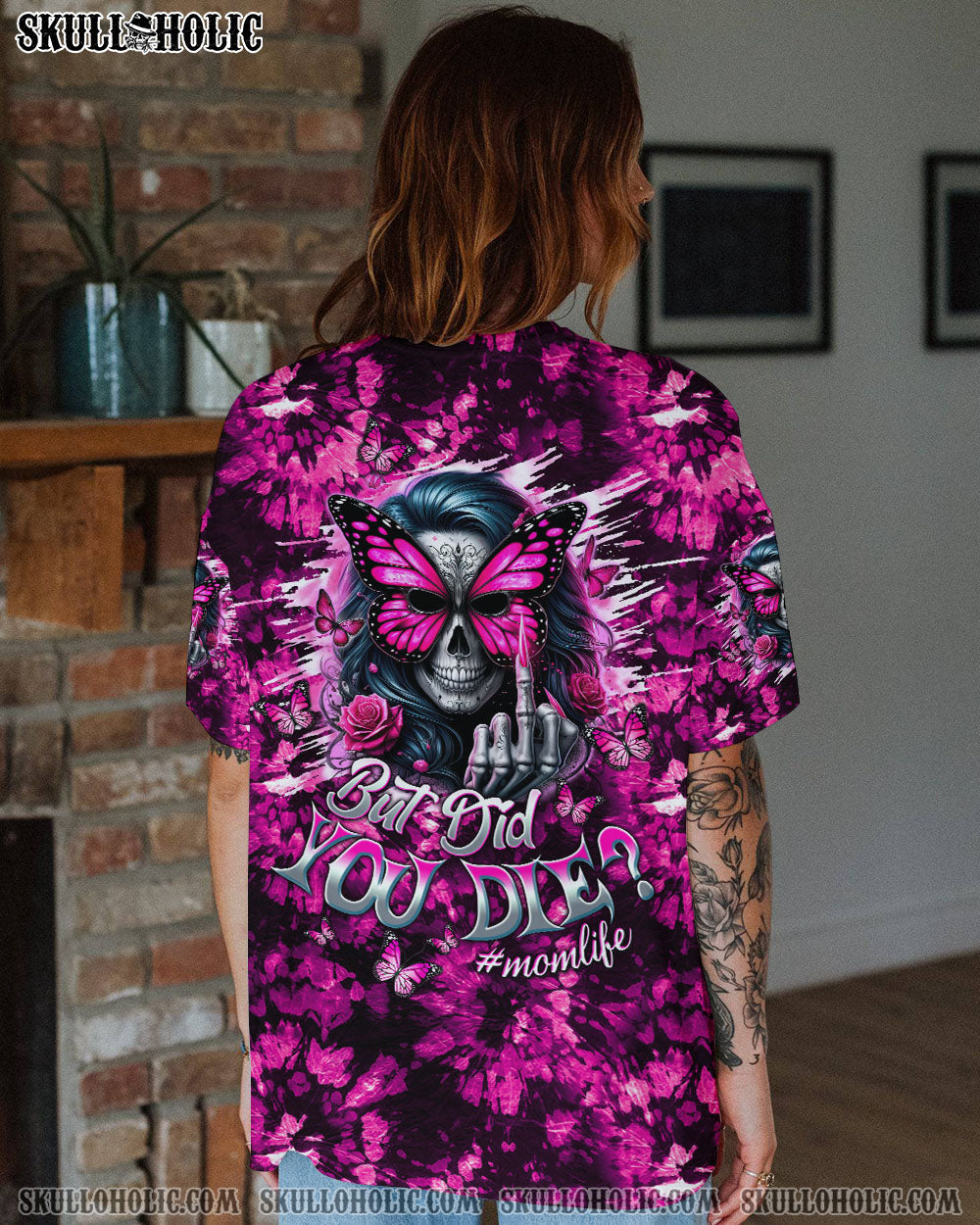 BLISSCORNERS BUT DID YOU DIE MOM LIFE SKULL LADY TIE DYE ALL OVER PRINT