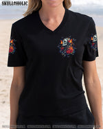 BLISSCORNERS (HOT DEAL) HALF GODDESS HALF HELL SKULL LADY ALL OVER PRINT