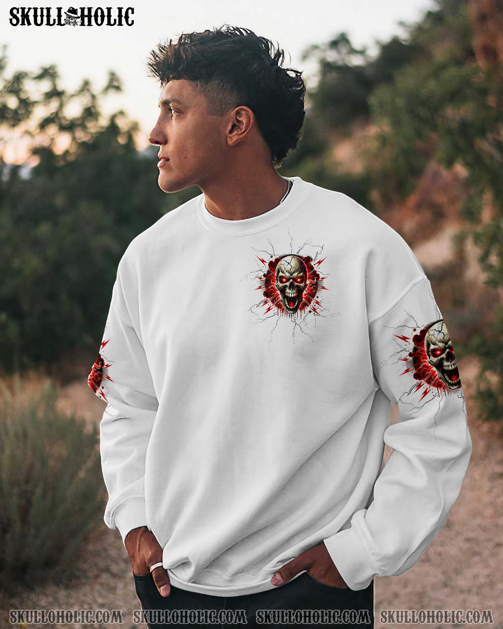 BLISSCORNERS FIGHT ME IF YOU WISH MADLY SKULL ALL OVER PRINT