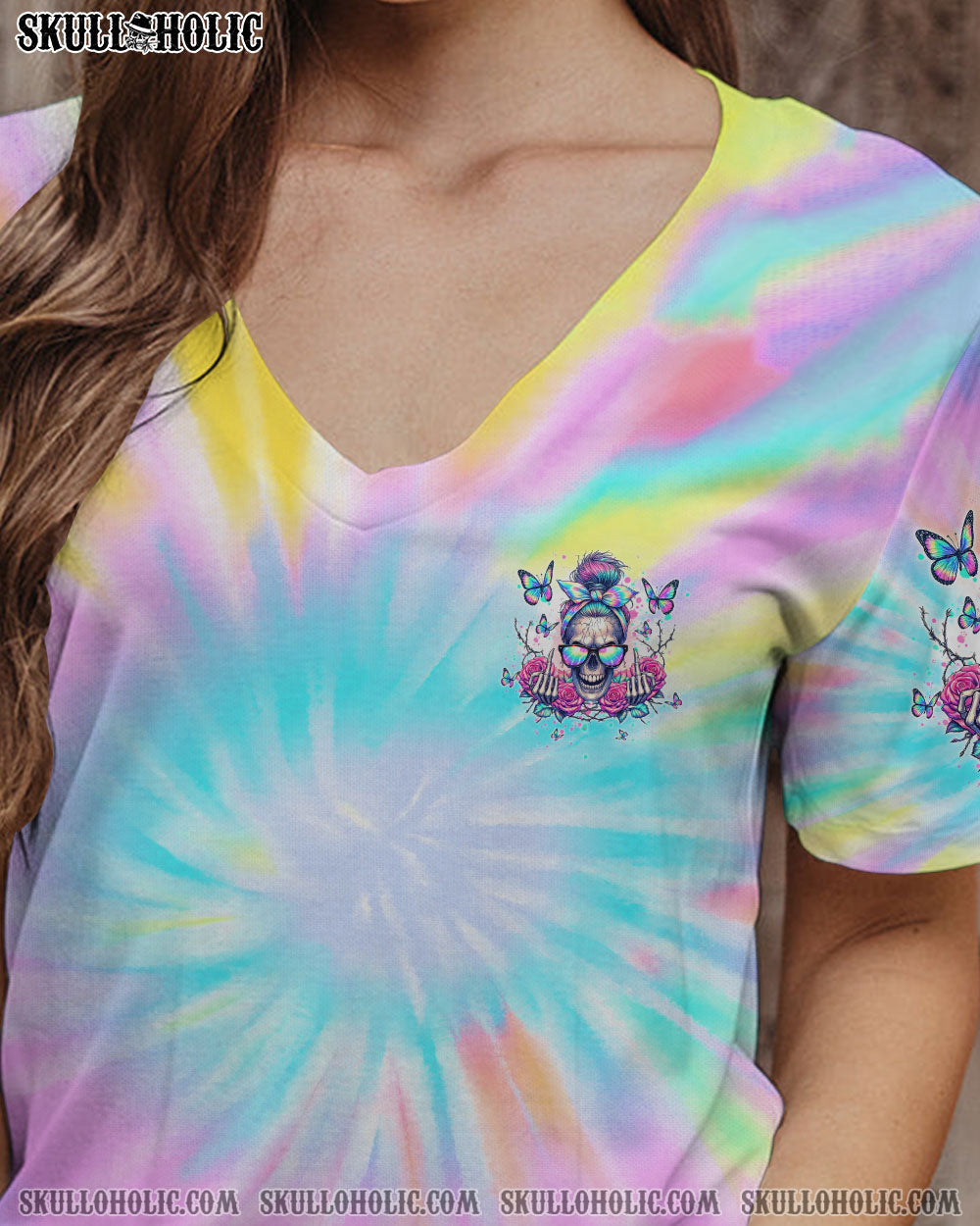 BLISSCORNERS I'M TOO OLD MESSY BUN SKULL ALL OVER PRINT