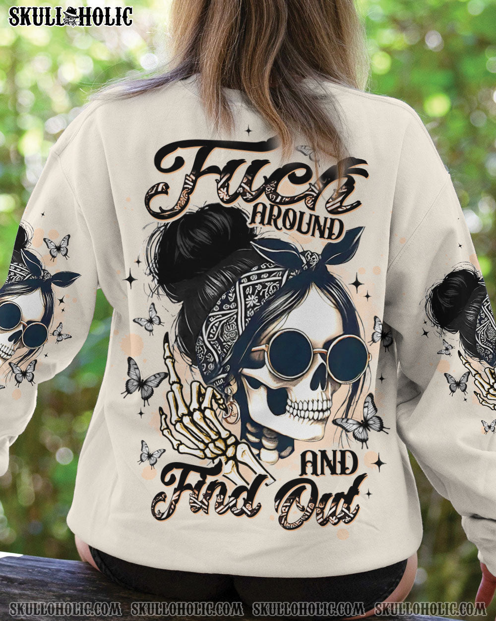 BLISSCORNERS YES I'M A B BUT NOT YOURS MESSY BUN ALL OVER PRINT