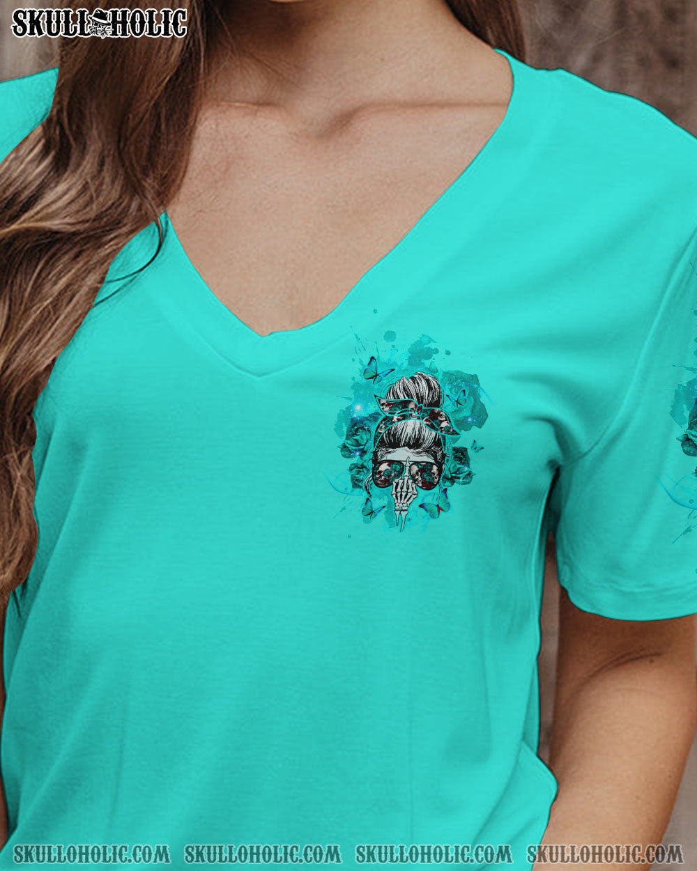 BLISSCORNERS I AM WHO I AM SKULL MESSY BUN ALL OVER PRINT