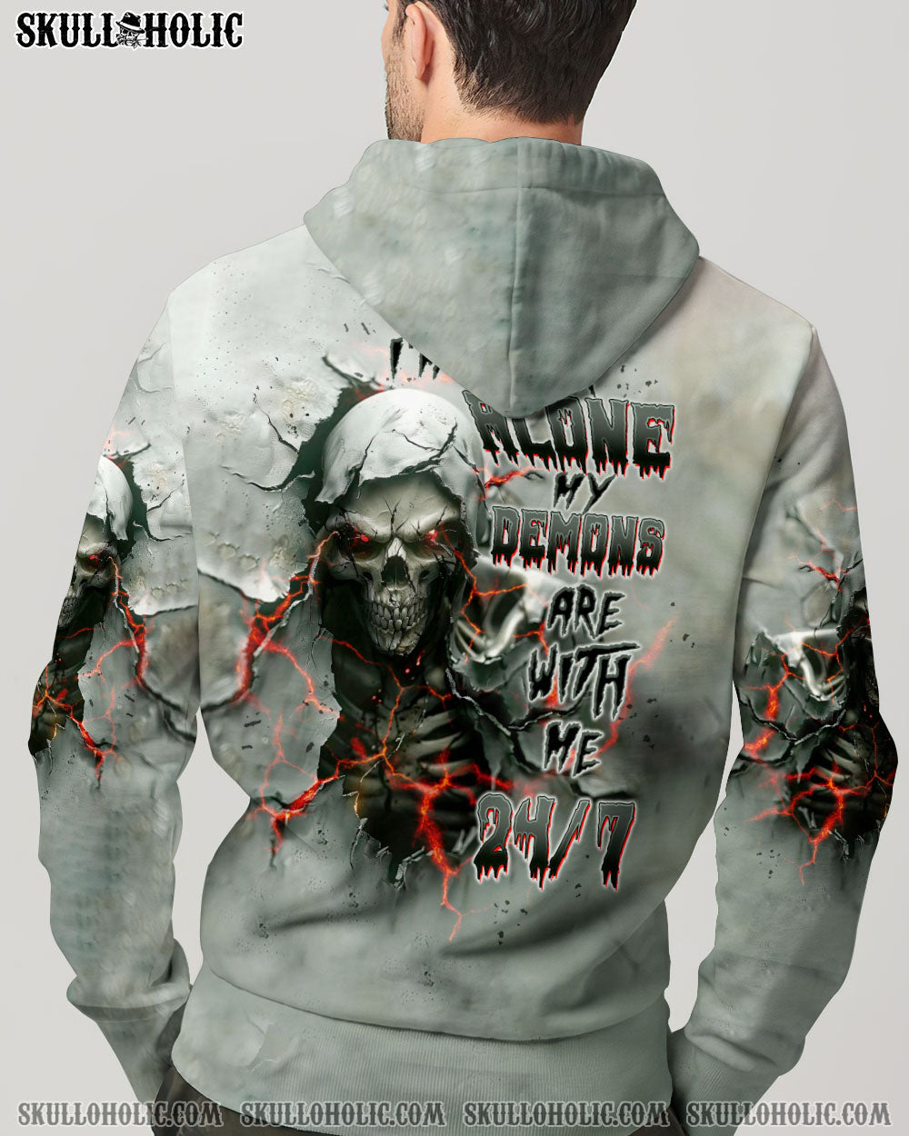 BLISSCORNERS I'M NEVER ALONE MY DEMONS ARE WITH ME 24/7 ALL OVER PRINT