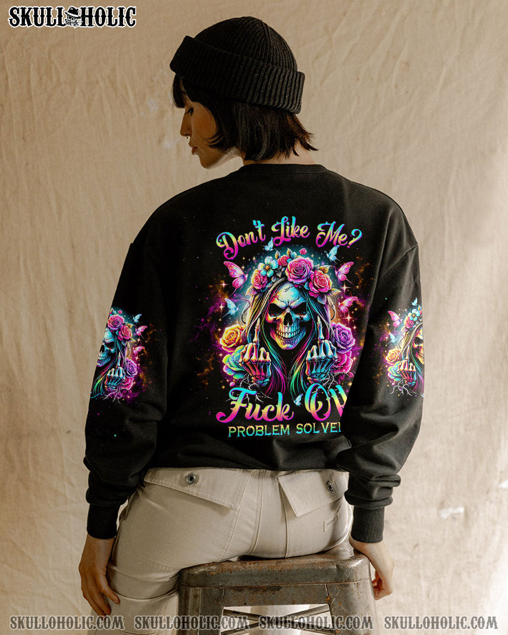 BLISSCORNERS YOU COULDN'T HANDLE ME MESSY BUN ALL OVER PRINT