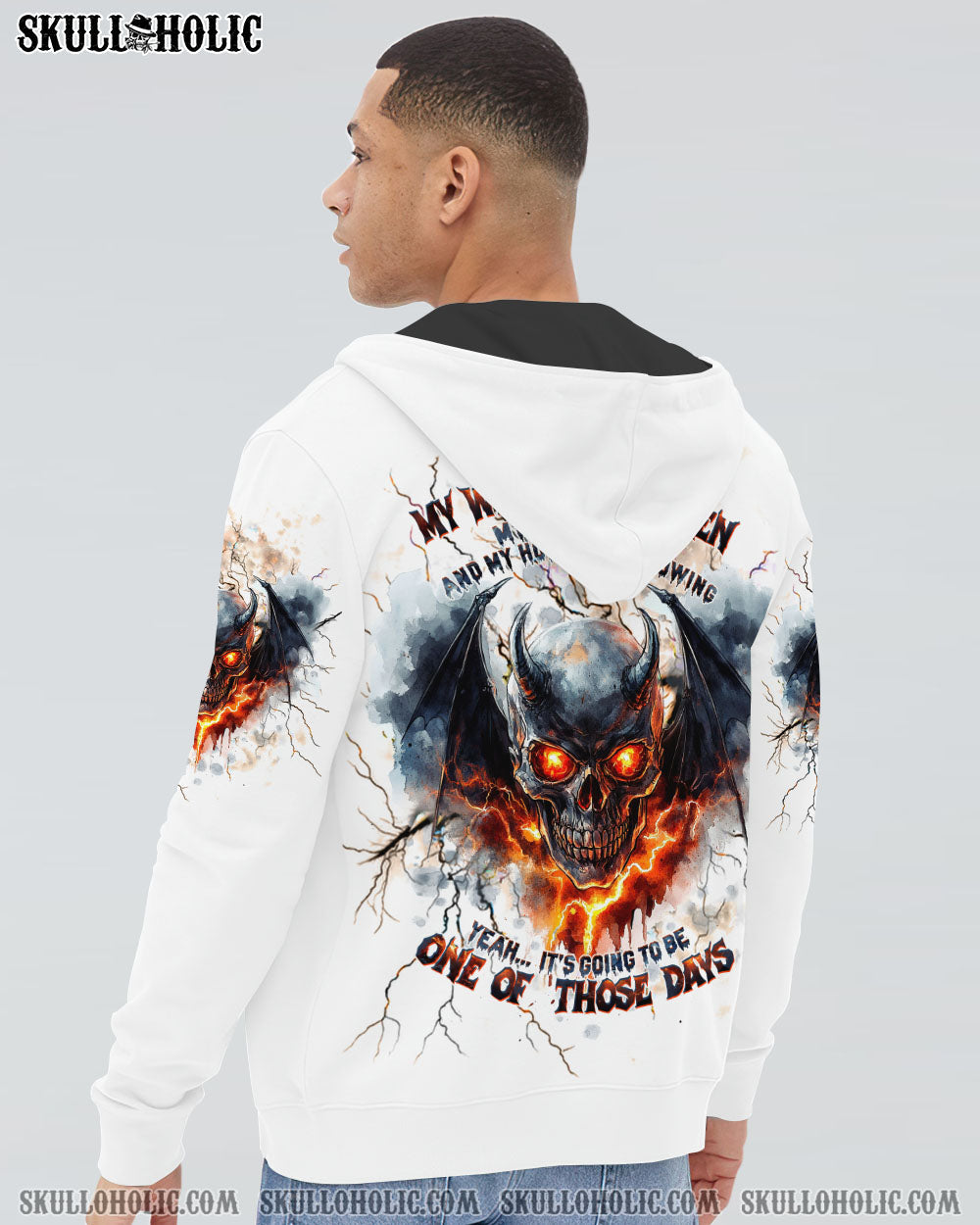 BLISSCORNERS IT'S GOING TO BE ONE OF THOSE DAYS SKULL ALL OVER PRINT