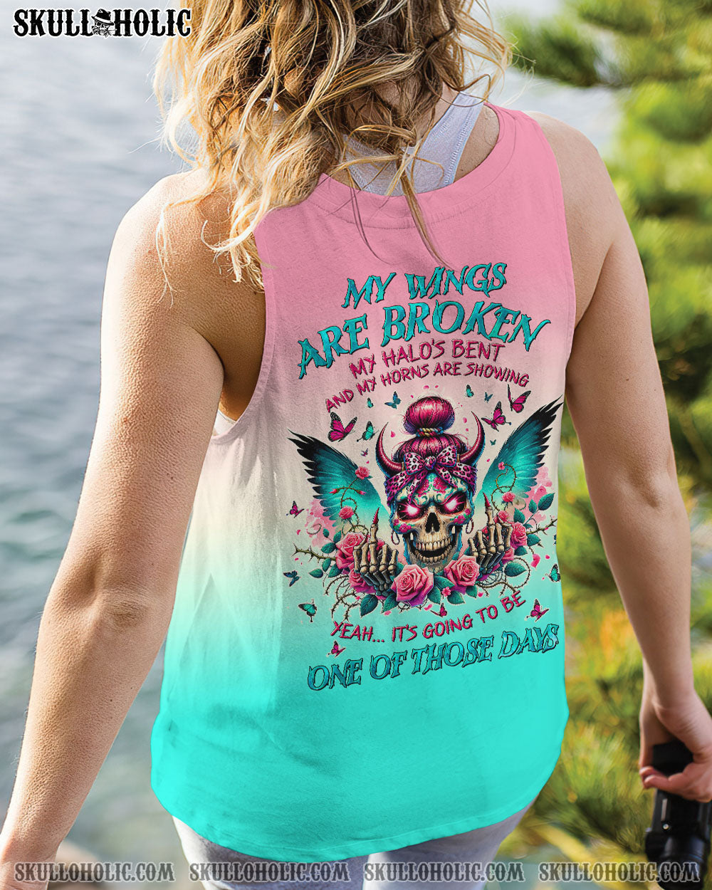 BLISSCORNERS IF MY MOUTH DOESN'T SAY IT SKULL MESSY BUN ALL OVER PRINT