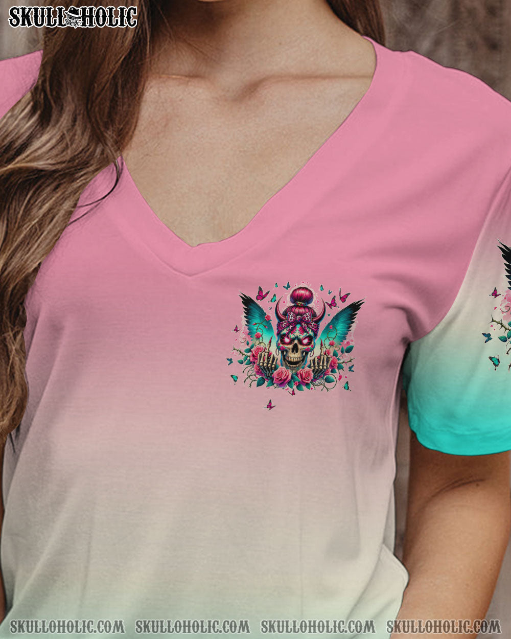BLISSCORNERS IF MY MOUTH DOESN'T SAY IT SKULL MESSY BUN ALL OVER PRINT