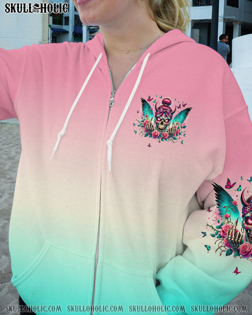 BLISSCORNERS IF MY MOUTH DOESN'T SAY IT SKULL MESSY BUN ALL OVER PRINT