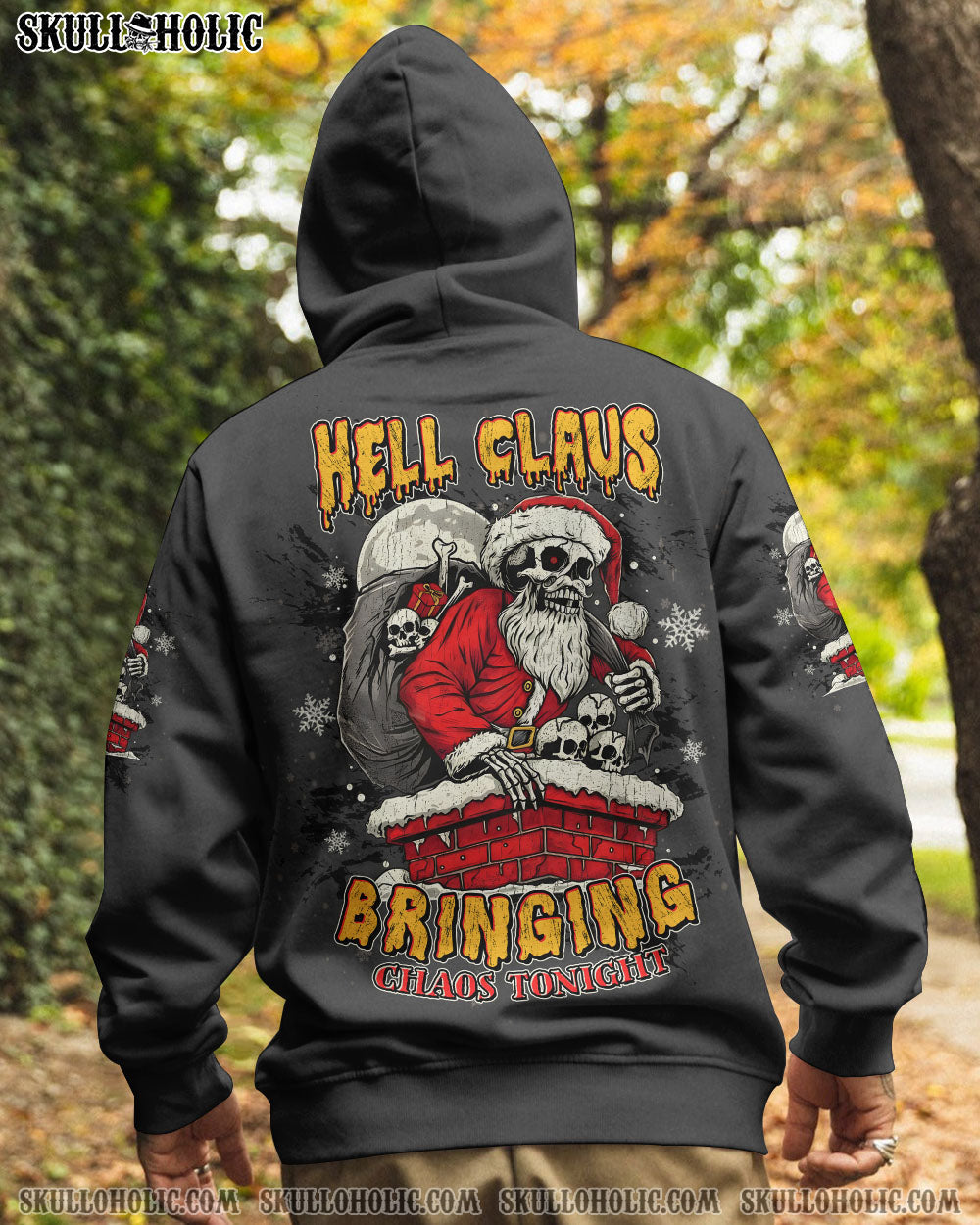 BLISSCORNERS HELL CLAUS SKULL CHRISTMAS ALL OVER PRINT
