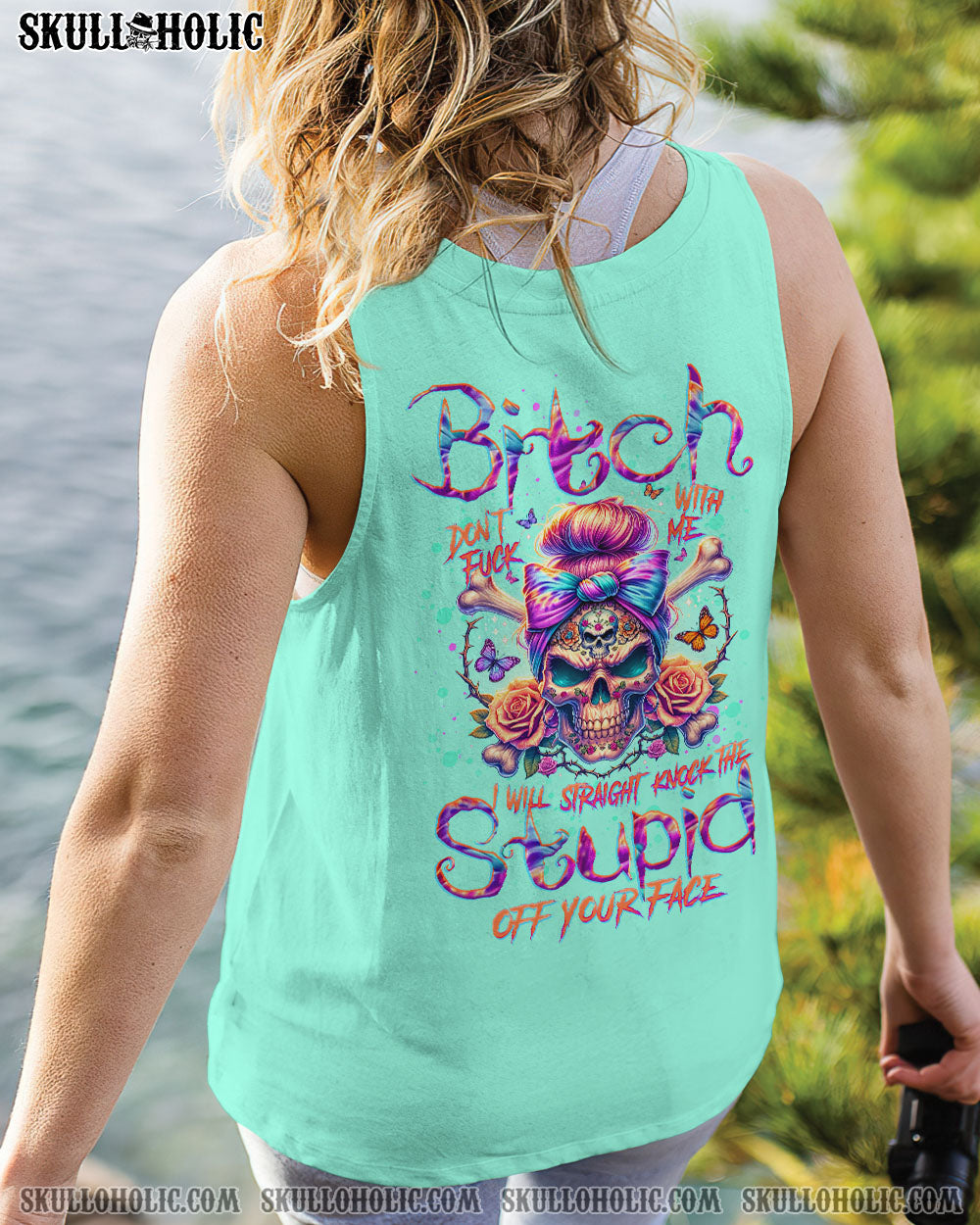 BLISSCORNERS THE GOOD GIRL IN ME MESSY BUN BUTTERFLY ALL OVER PRINT