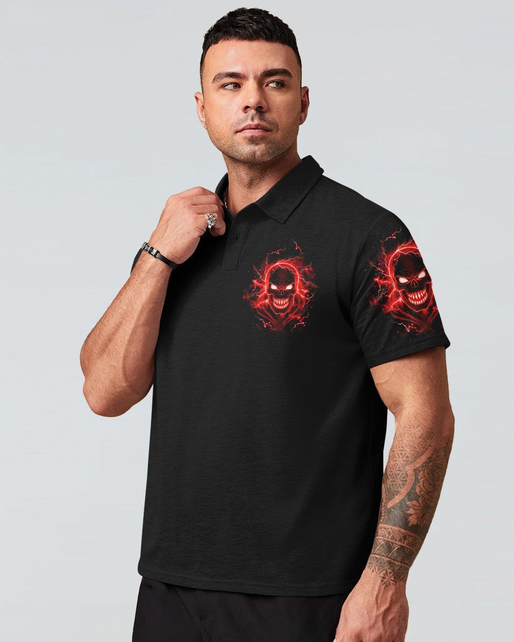 BLISSCORNERS I'M NEVER ALONE SKULL DEMON ALL OVER PRINT