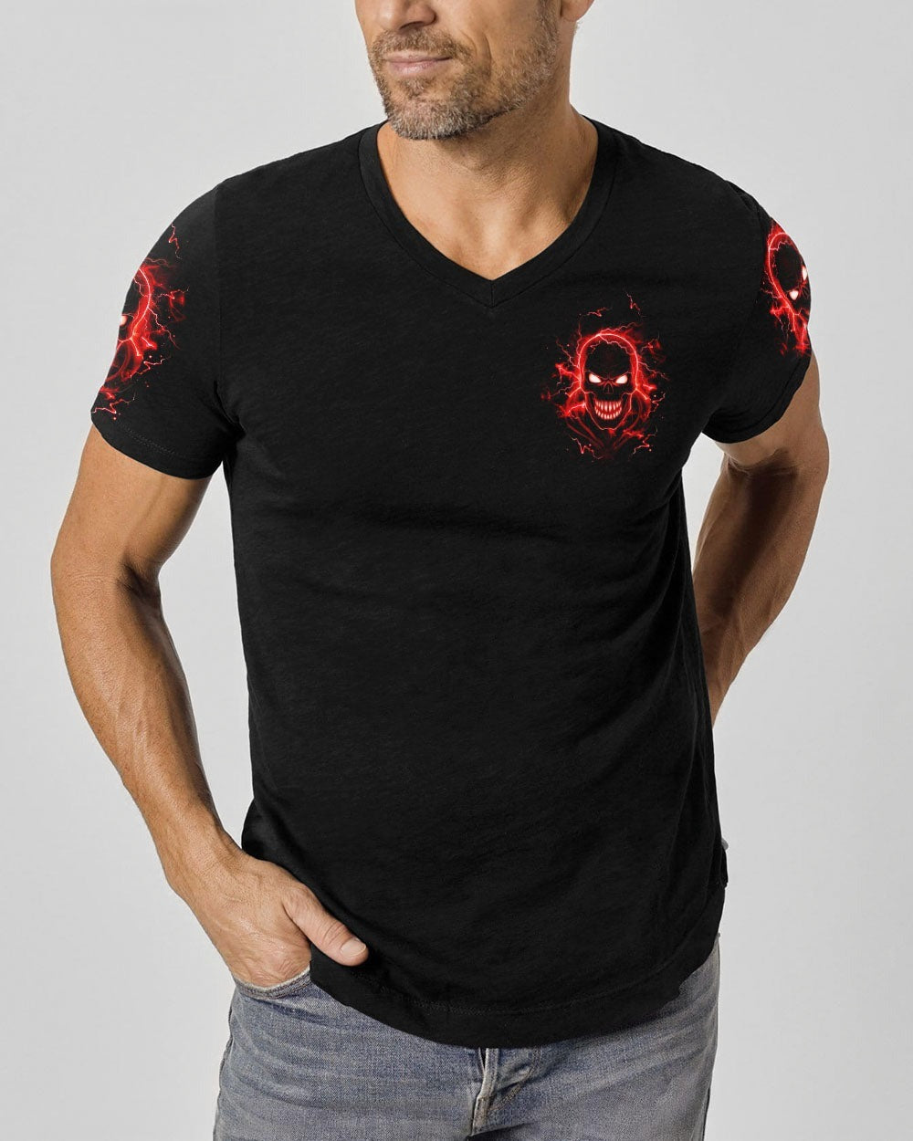 BLISSCORNERS I'M NEVER ALONE SKULL DEMON ALL OVER PRINT