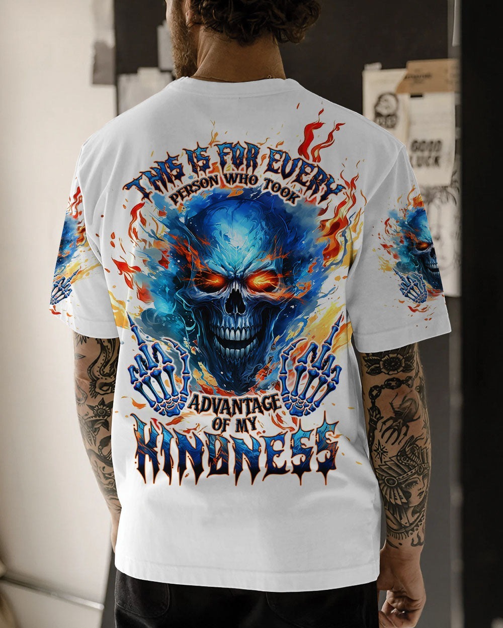 BLISSCORNERS PERSON WHO TOOK ADVANTAGE OF MY KINDNESS SKULL ALL OVER PRINT