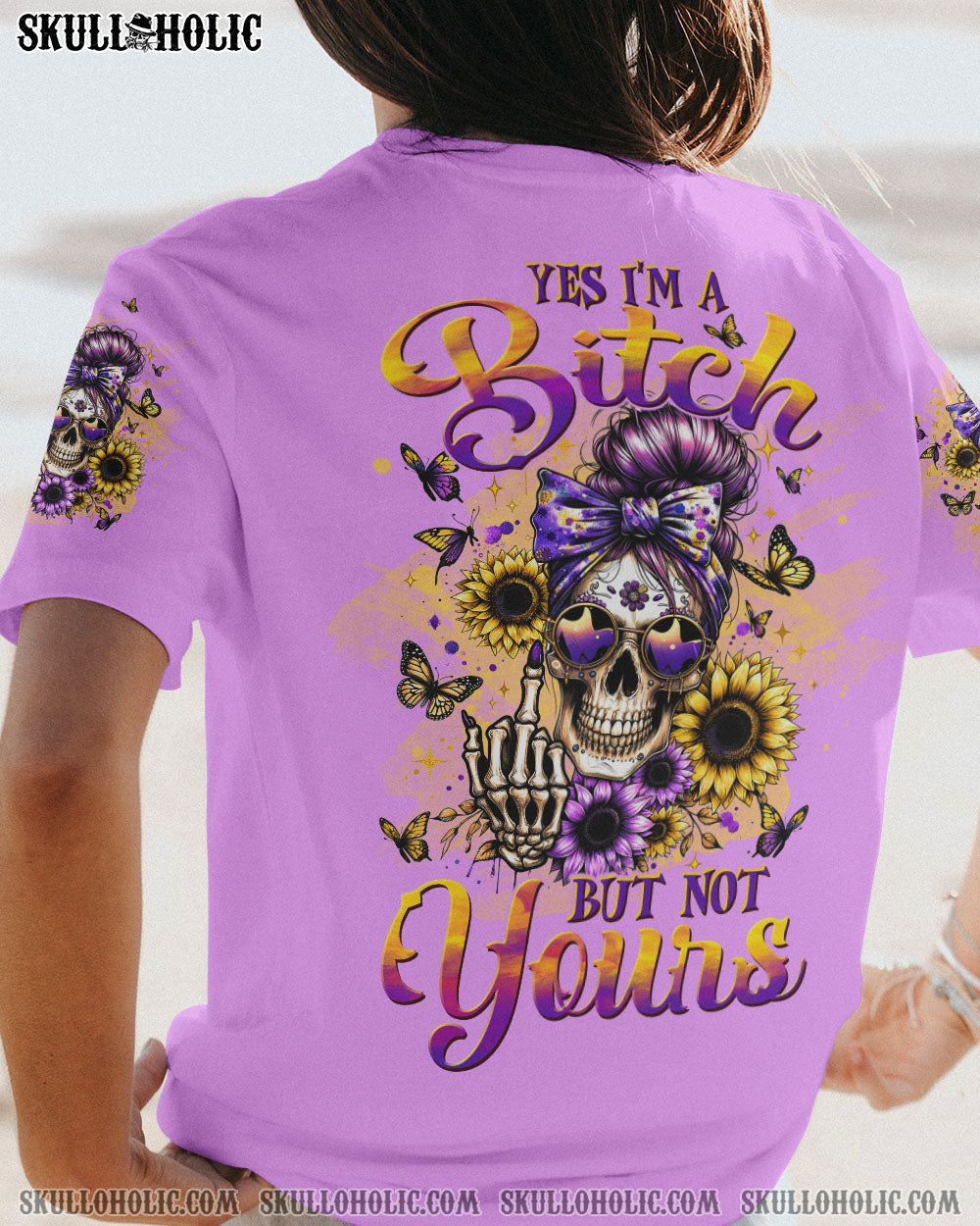 BLISSCORNERS THE GOOD GIRL IN ME MESSY BUN ROSE ALL OVER PRINT