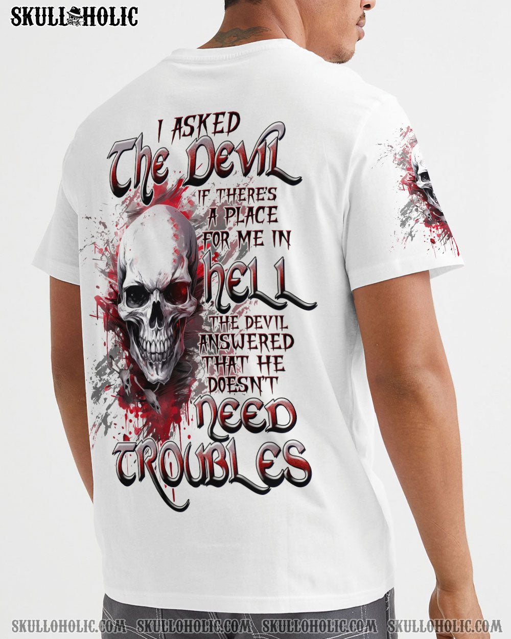 BLISSCORNERS I ASKED THE DEVIL SKULL ALL OVER PRINT