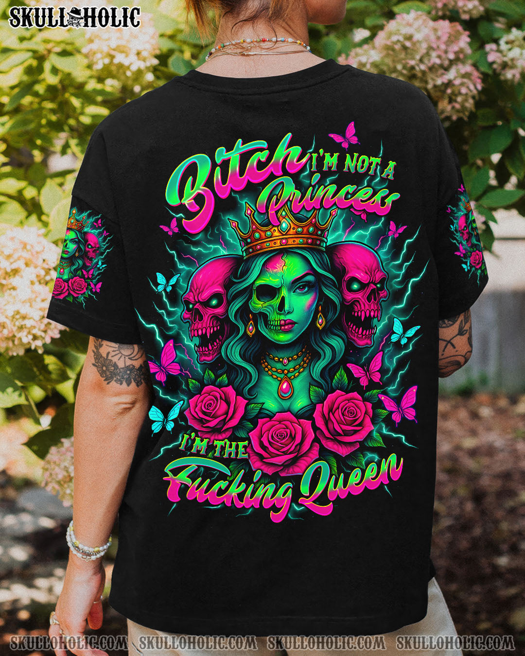 BLISSCORNERS I'M THE F QUEEN SKULL LADY ALL OVER PRINT