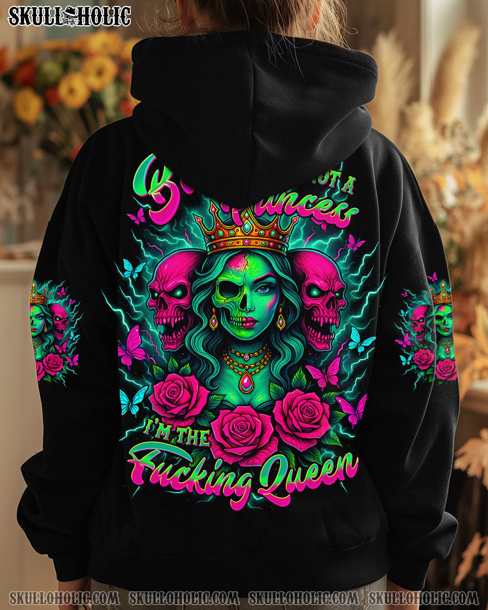BLISSCORNERS I'M THE F QUEEN SKULL LADY ALL OVER PRINT