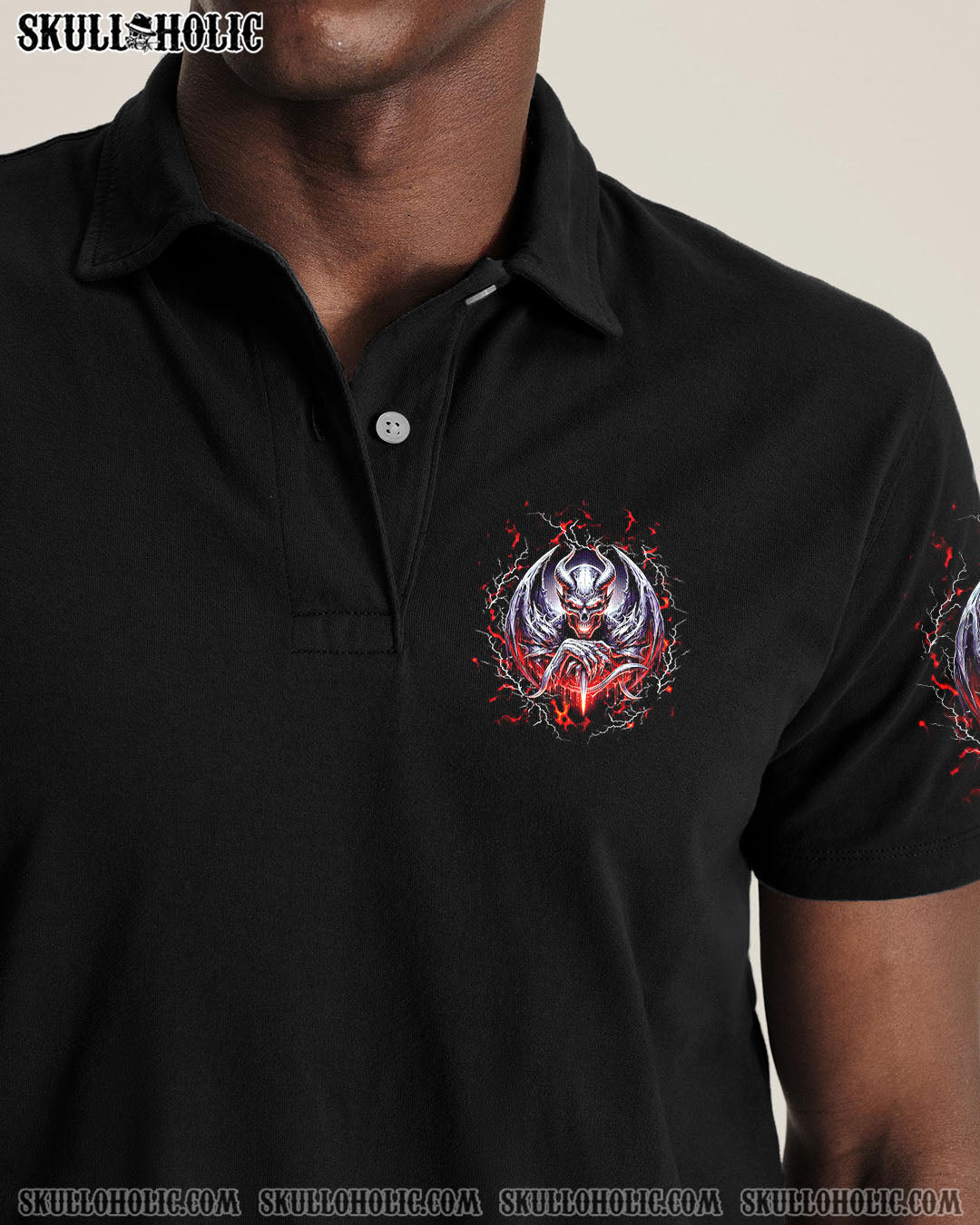 BLISSCORNERS HEAVEN DON'T WANT ME SKULL DEMON ALL OVER PRINT