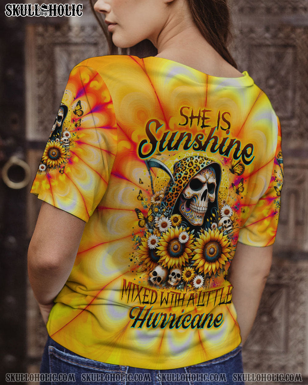 BLISSCORNERS SHE IS SUNSHINE LEOPARD REAPER ALL OVER PRINT
