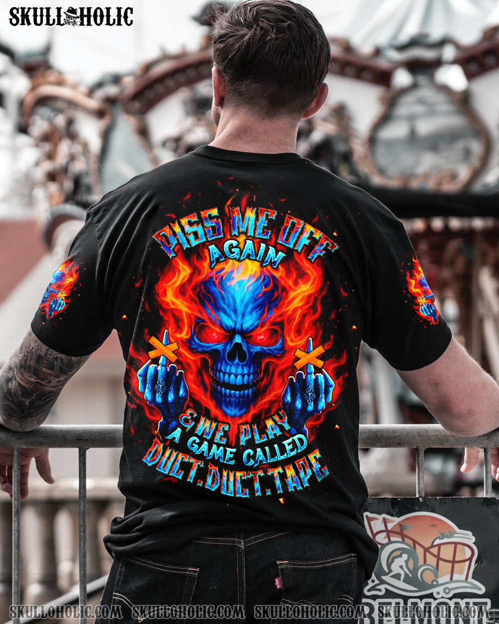 BLISSCORNERS PISS ME OFF AGAIN MADLY SKULL ALL OVER PRINT
