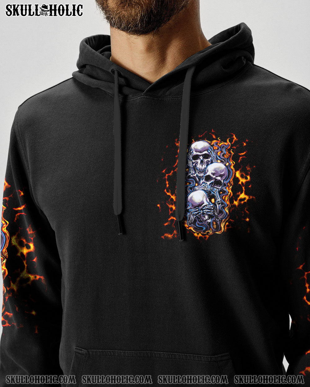BLISSCORNERS STUCK BETWEEN IDK IDC AND IDGAF SKULL ALL OVER PRINT