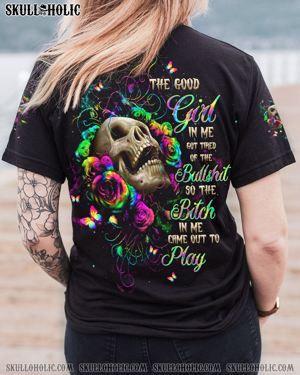 BLISSCORNERS THE GOOD GIRL IN ME ALL OVER PRINT