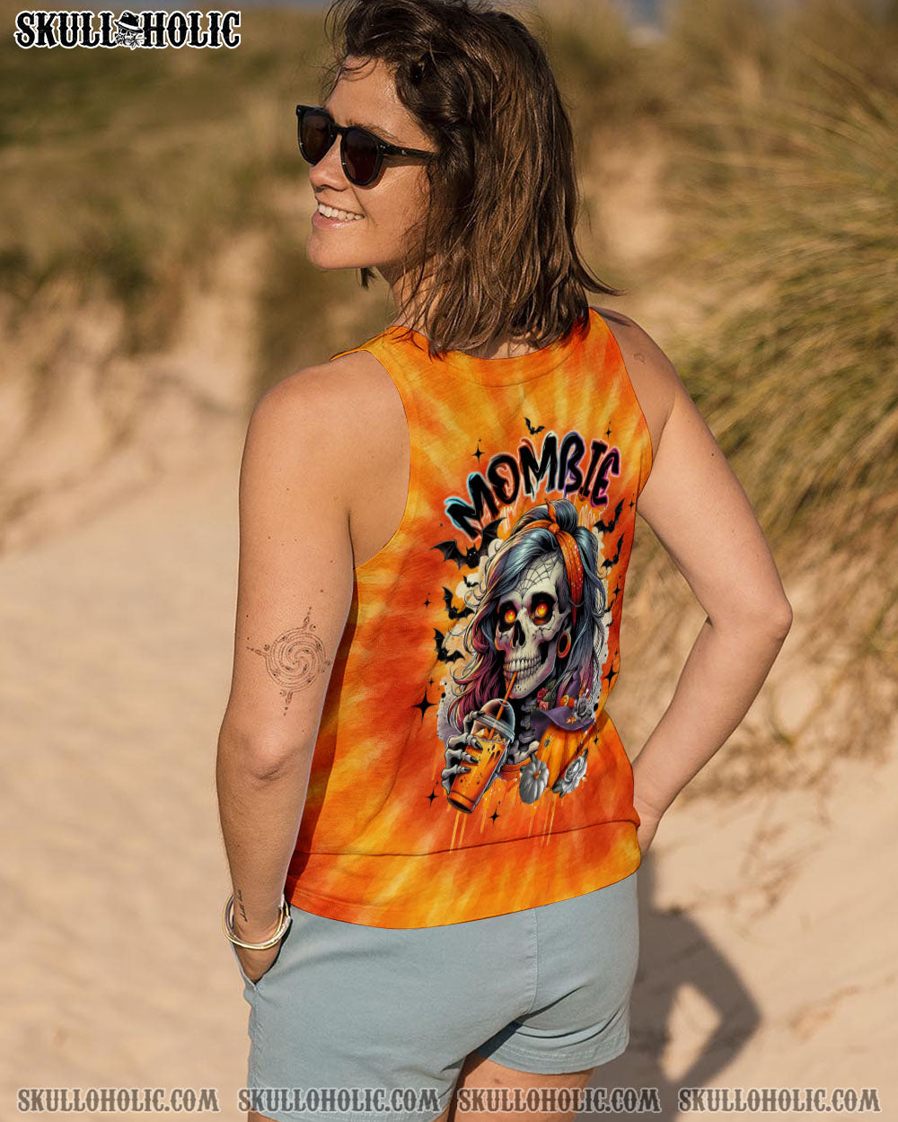 BLISSCORNERS MOMBIE SKULL LADY HALLOWEEN ALL OVER PRINT
