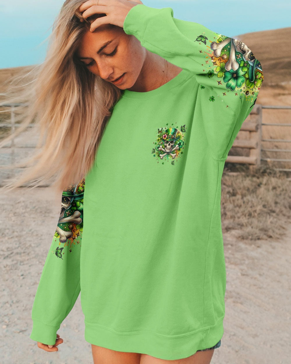 BLISSCORNERS LET THE SHENANIGANS BEGIN SKULL BONES PATRICK'S DAY ALL OVER PRINT
