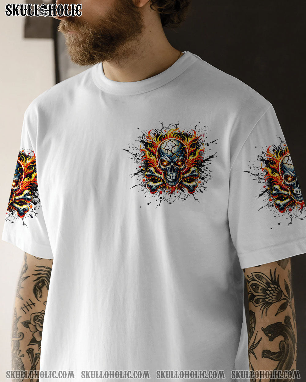 BLISSCORNERS OH THAT'S YOUR MOUTH SKULL BONES ALL OVER PRINT