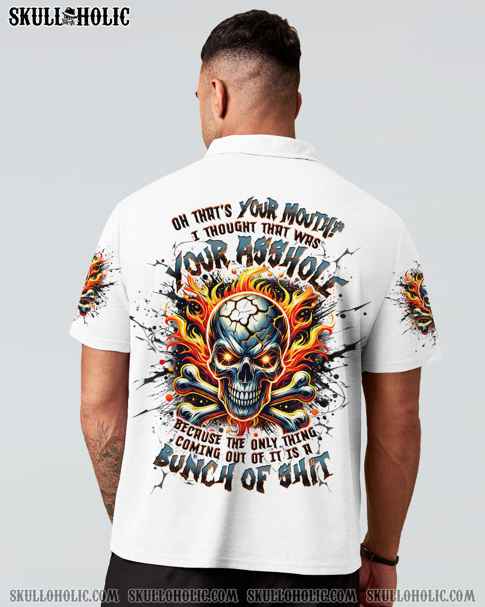 BLISSCORNERS OH THAT'S YOUR MOUTH SKULL BONES ALL OVER PRINT